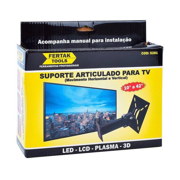 Imagem de Suporte de TV Articulado 10'' a 42'' 4 Movimentos Fertak Tools