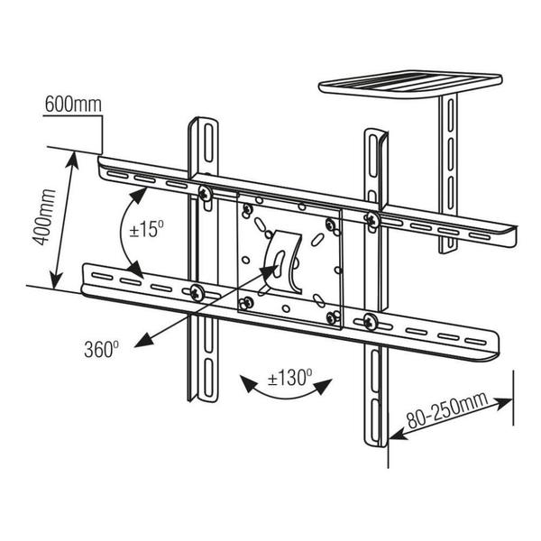 Imagem de Suporte De TV Articulado Brasforma SBRP430