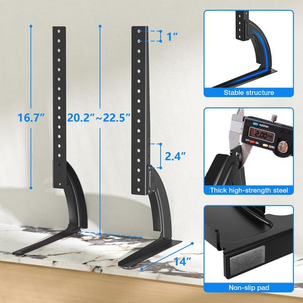 Imagem de Suporte de TV de mesa Rfiver Universal com ajuste de altura 32-55 polegadas