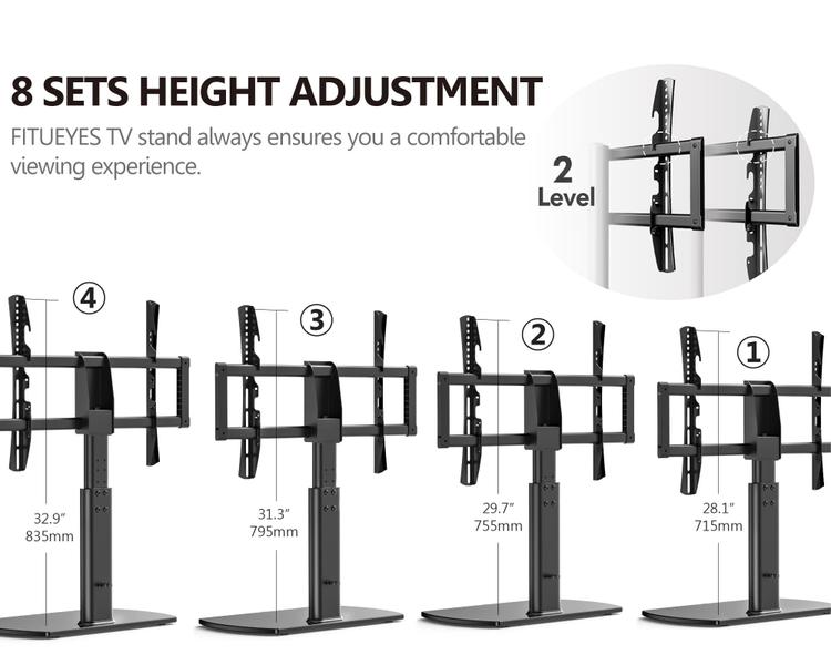 Imagem de Suporte de TV FITUEYES Universal Swivel 32-70, tela plana de 75 polegadas