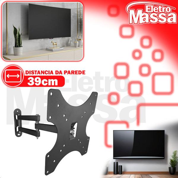 Imagem de Suporte De Tv Led Articulado Para TV LED, LCD, Plasma, 3D e Smart Parede 10 á 55 Polegadas 35kg