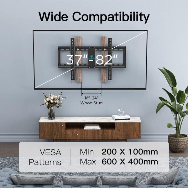 Imagem de Suporte de TV PERLESMITH UL Listed Tilt 37-82" VESA 600x400mm