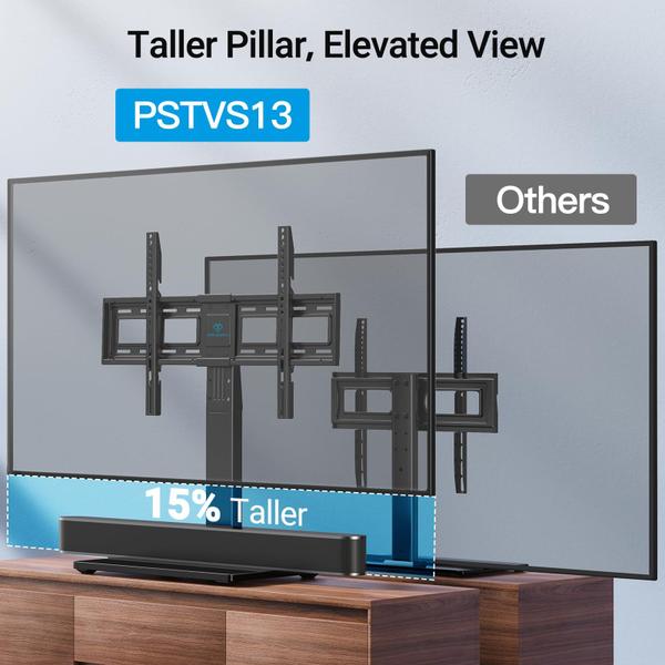 Imagem de Suporte de TV PERLESMITH Universal Swivel para TVs de 37 a 75 polegadas