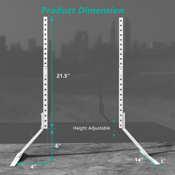 Imagem de Suporte de TV WALI Universal para TV de 23 a 65 polegadas de até 50 kg branco