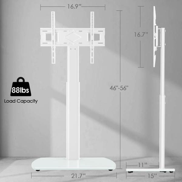 Imagem de Suporte de TV YOMT Floor com suporte giratório para 27-65" branco