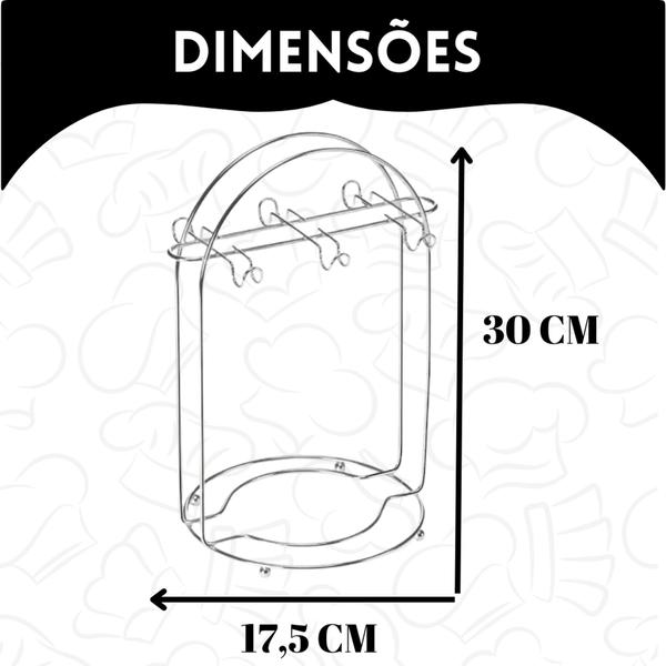 Imagem de Suporte de xícaras Café Cromado Organização Alta qualidade Durabilidade Design compacto