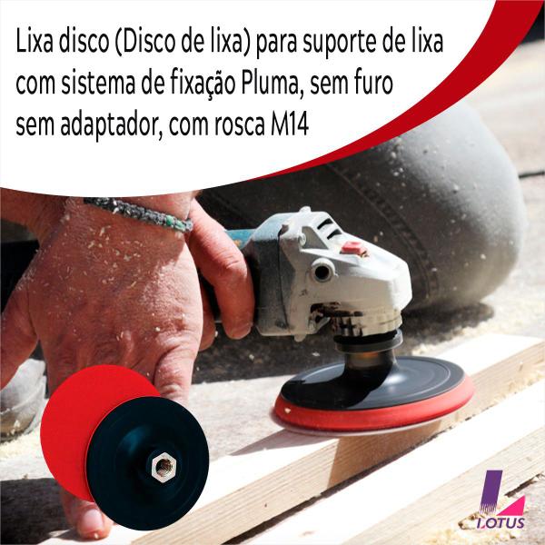 Imagem de Suporte Disco De Lixa C/tiras autocolantes Prato Lixadeira Esmerilhadeira Politriz - Lotus 4'' 115mm