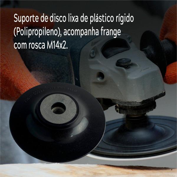 Imagem de Suporte Disco Lixa Borracha 115mm - Lotus