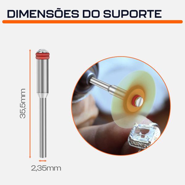 Imagem de Suporte Discos de Corte e Lixa Haste 2.35mm Micro Retíficas