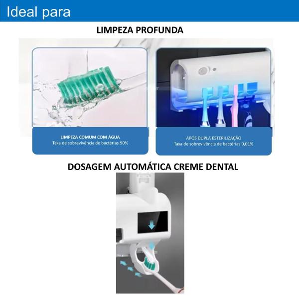 Imagem de Suporte Dispenser Escova De Dente Com Esterelização Uv