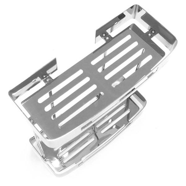 Suporte Duplo Inox Porta Shampoo Banheiro Box Gancho Prateleira Utensilios Organizaçao Casa Lavanderia Cozinha Resistente Multiuso - Ab.MIDIA Imagem de Suporte Duplo Inox Porta Shampoo Banheiro Box Gancho Prateleira Utensilios Organizaçao Casa Lavanderia Cozinha Resistente Multiuso