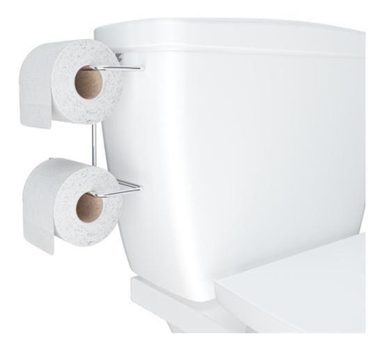 Suporte Duplo Porta Papel Higiênico Acoplar Caixa Descarga - Stolf Imagem de Suporte Duplo Porta Papel Higiênico Acoplar Caixa Descarga