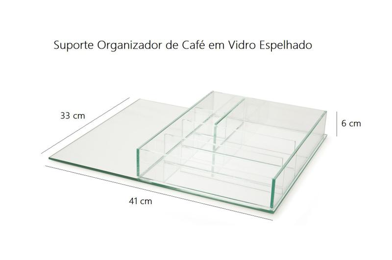 Imagem de Suporte e Organizador Para Cápsulas De Café em Vidro Espelho