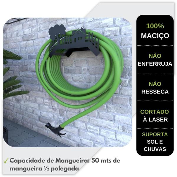 Imagem de Suporte Enrolador De Mangueira De Jardim Home Preto