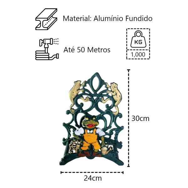 Imagem de Suporte Enrolador de Mangueira em Alumínio Fundido Sapo