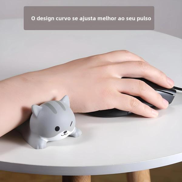 Imagem de Suporte Ergonômico para Pulso Kawaii - Mouse Pad para Computador e Laptop