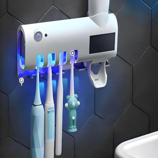 Imagem de Suporte Escova de Dentes Esterilizador Com Luz UV Antibacteriano Decoração Banheiro