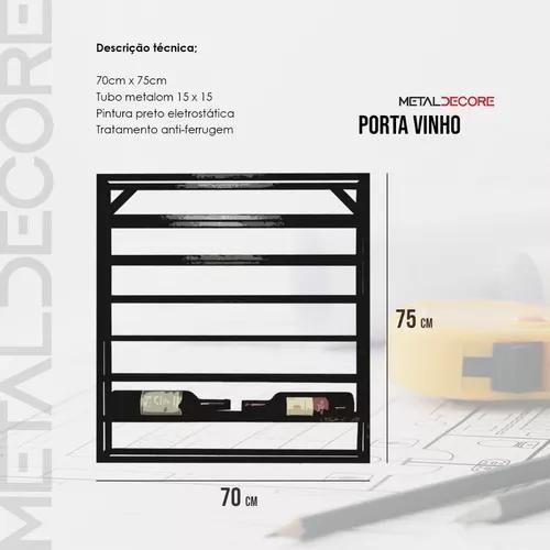 Suporte Estilo Industrial Suspenso Adega Para Garrafas De Vinho Prático e Moderno Design Elegante - METAL DECORE Imagem de Suporte Estilo Industrial Suspenso Adega Para Garrafas De Vinho Prático e Moderno Design Elegante