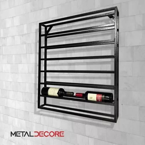 Suporte Estilo Industrial Suspenso Adega Para Garrafas De Vinho Prático e Moderno Design Elegante - METAL DECORE Imagem de Suporte Estilo Industrial Suspenso Adega Para Garrafas De Vinho Prático e Moderno Design Elegante