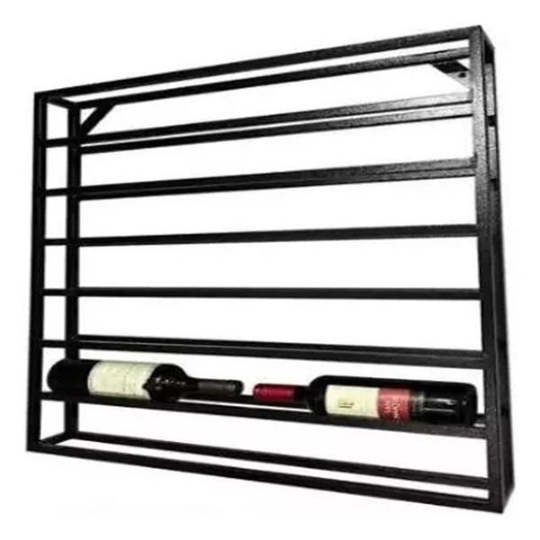 Imagem de Suporte Estilo Industrial Suspenso Adega Para Garrafas De Vinho Prático e Moderno Design Elegante