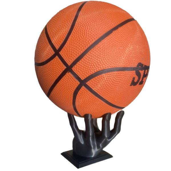 Imagem de Suporte Expositor De Bola De Basquete - Mão De Mesa Com Base