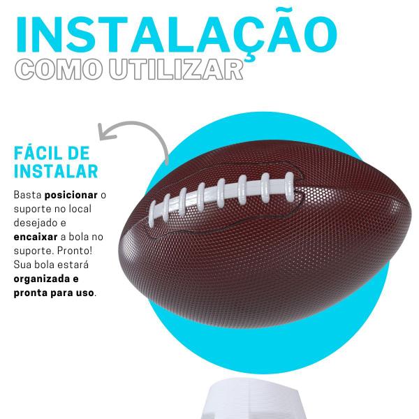 Imagem de Suporte Expositor De Mesa Para Bola De Futebol Americano