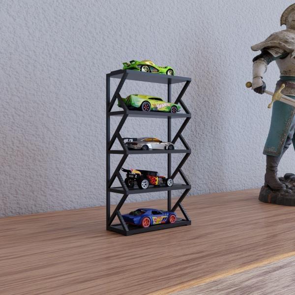 Suporte Expositor Garagem Vertical Empilhavel Para Carrinhos Hot Wheels - ARTBOX3D Imagem de Suporte Expositor Garagem Vertical Empilhavel Para Carrinhos Hot Wheels