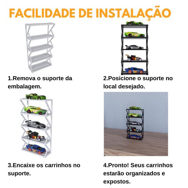 Suporte Expositor Garagem Vertical Empilhavel Para Carrinhos Hot Wheels - ARTBOX3D Imagem de Suporte Expositor Garagem Vertical Empilhavel Para Carrinhos Hot Wheels