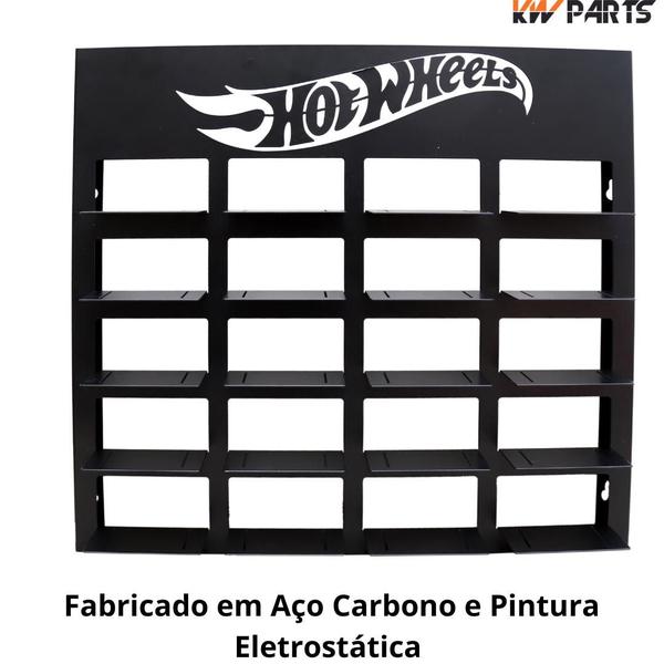 Imagem de Suporte/Expositor/Prateleira/Estante Para Mini Carros Colecionáveis Em Aço Carbono - Cor Preto 