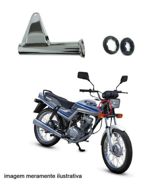 Imagem de Suporte Farol Cromado Honda CG 125 Today 90-94 Titan 95-99