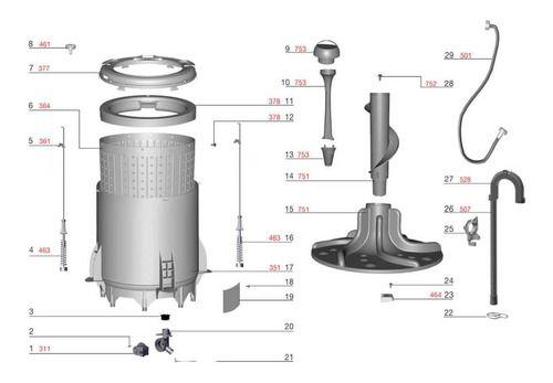 Imagem de Suporte Filtro Lavadora Electrolux Lte07 Ltd08 67496252