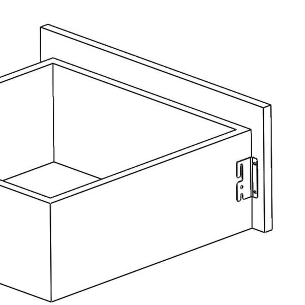 Imagem de Suporte Fixação de Frete de Gaveta 60mm Zincado