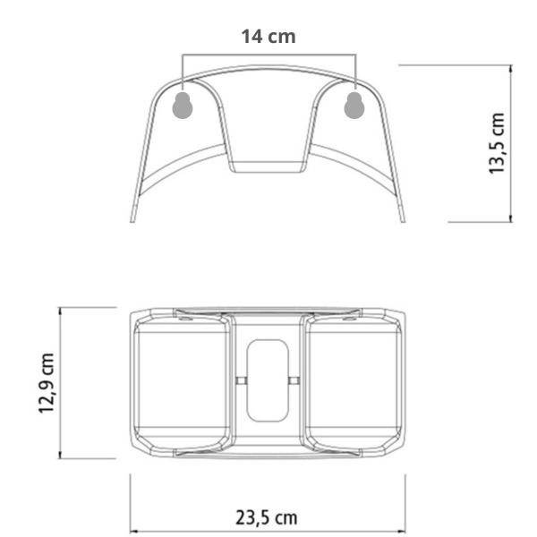 Imagem de Suporte Fixo Mangueira 1/2" Até 35 Metros Parede Para Jardim Tramontina Ref. 78591000