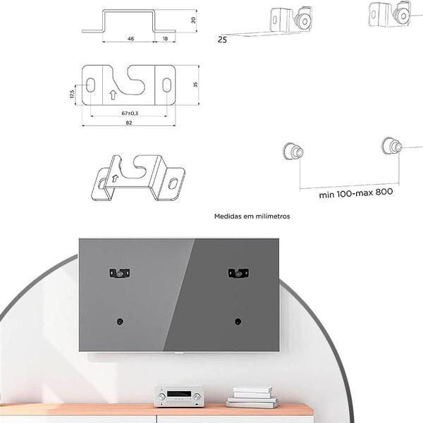 Imagem de Suporte Fixo Para TV LG/Oled/Samsung/TCL De 13 Até 70 Polegadas