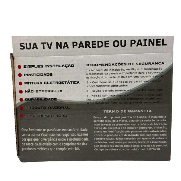 Imagem de Suporte Fixo Para Tv Samsung Ru7100 43 49 50 55 58 65 75 Pol