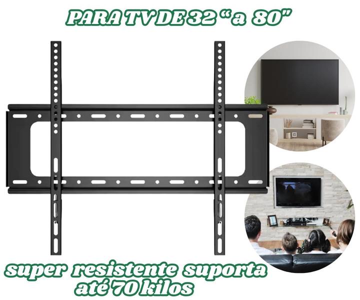 Imagem de Suporte Fixo Parede e Painel Resistente - Fertak tools para TV de 32 a 80 polegadas