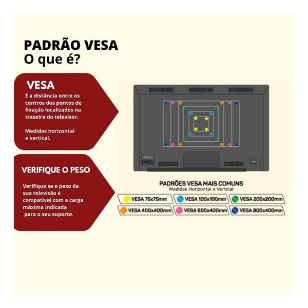 Imagem de Suporte Fixo Parede Tri Artitulado Monitores Led/ldc 19 Pol