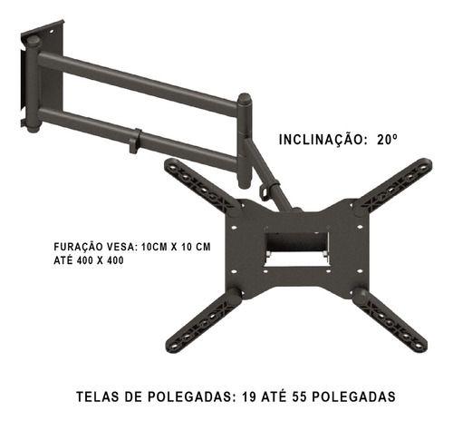 Imagem de Suporte Fixo Parede Tri Artitulado Monitores Led/ldc 47 Pol