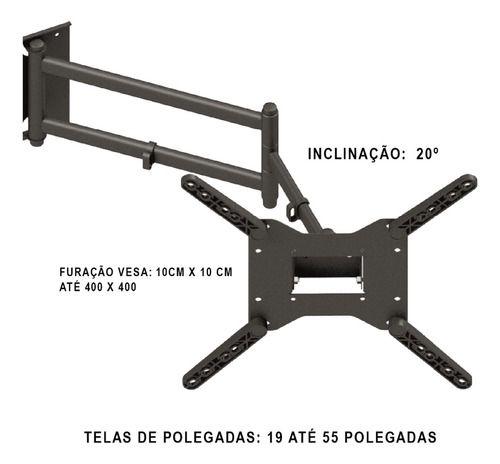 Imagem de Suporte Fixo Parede Tri Artitulado Monitores Led/ldc 49 Pol