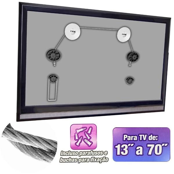 Imagem de Suporte Fixo Ultra Fino Para Tvs Lcd Led 13 - 70 Polegadas