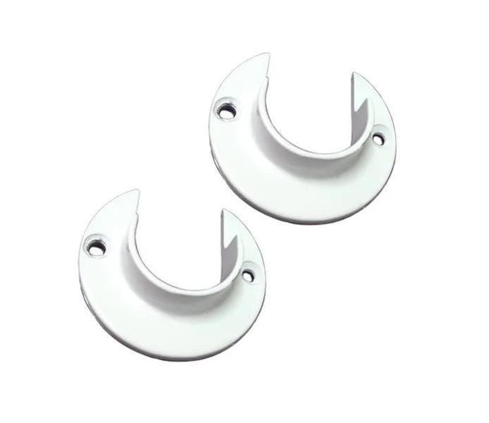 Imagem de Suporte Flange De Alumínio Branco 19Mm (Par)