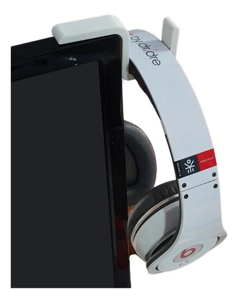 Imagem de Suporte Fone De Ouvido Headset Headphone No Monitor Lcd Led