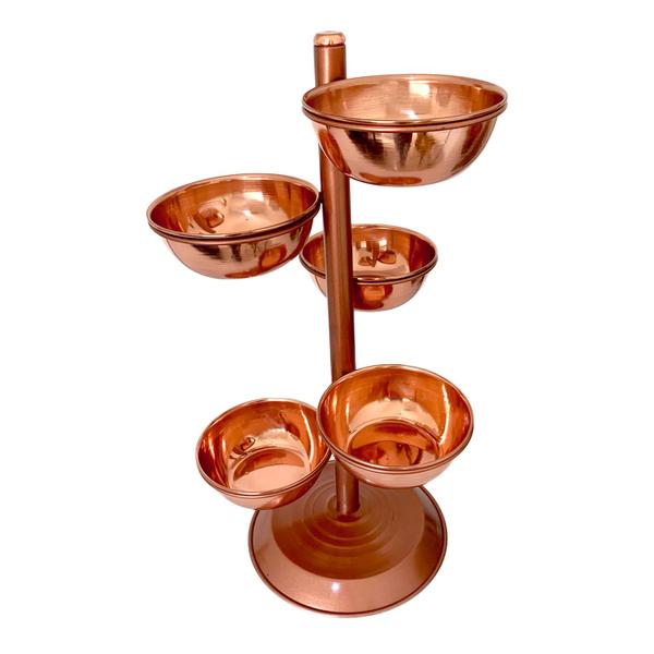 Imagem de Suporte Fruteira Cobre Para Drinks Barman 5 Bowls