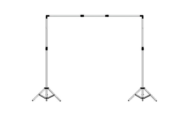 Suporte Fundo Infinito 2x2 + Bolsa+ 16 Presilhas Fotográfica Pro - CEPROPLAST Imagem de Suporte Fundo Infinito 2x2 + Bolsa+ 16 Presilhas Fotográfica Pro