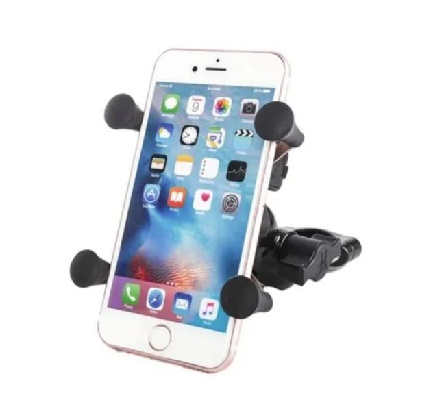 Imagem de Suporte Garra Celular Para Motos Universal Carregador Usb