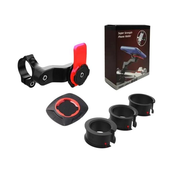 Imagem de Suporte Giratório 360° para Telefone - Bicicleta e Motocicleta - Compatível com Quad Lock