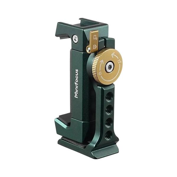 Suporte Giratório de Metal 360° para Telefone - com Sapata Fria e Adaptador para Tripé Imagem de Suporte Giratório de Metal 360° para Telefone - com Sapata Fria e Adaptador para Tripé