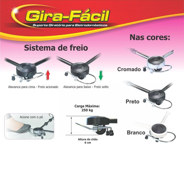 Imagem de Suporte giratorio gira facil para fogão, geladeiras, freezers, armários e outros