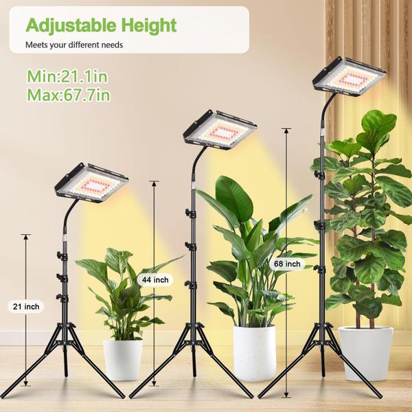 Imagem de Suporte Grow Light LBW para plantas de interior Full Spectrum 96 LEDs