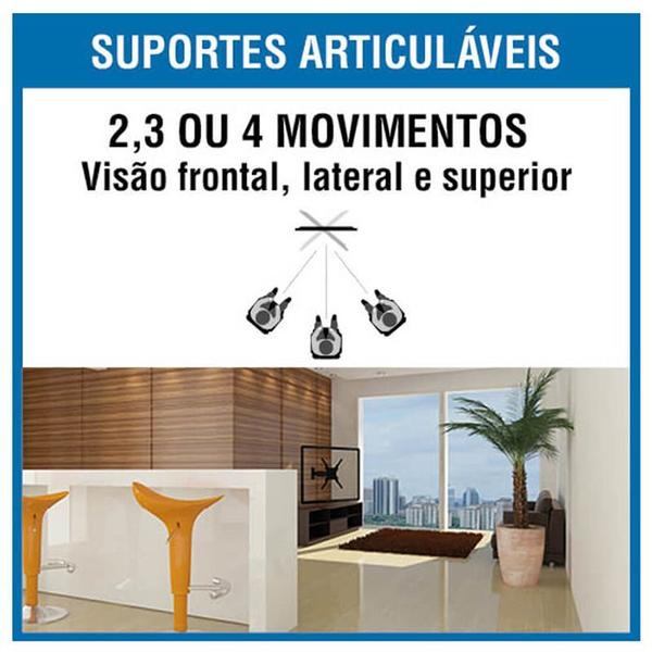 Imagem de Suporte Inclinável Articulado p/TV Parede LCD LED 23" a 55"